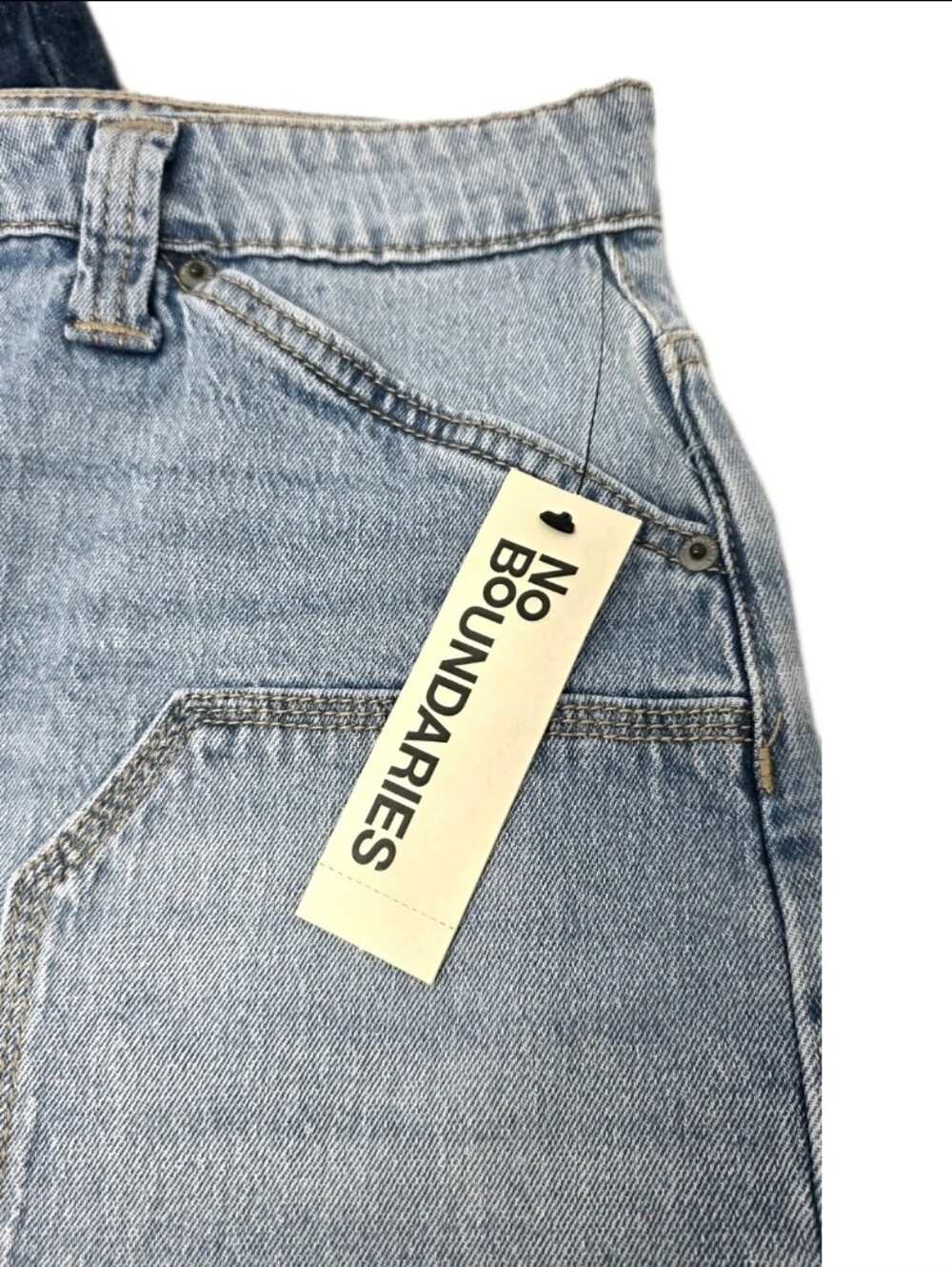 No Boundaries 2-pack Mini Micro Denim Carpenter Skirts Women's Size M (8-10) - Picture 7 of 9